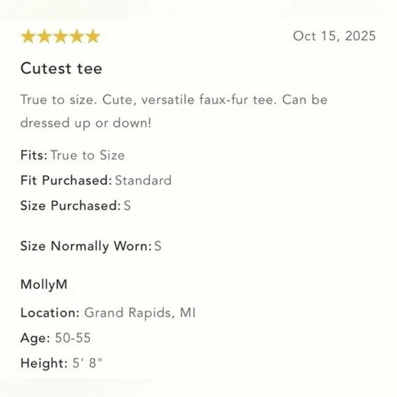 NWT Size L- Anthropologie Maeve faux-fur tee in Chocolate (NWT US$ 120) - Picture 13 of 16